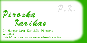 piroska karikas business card